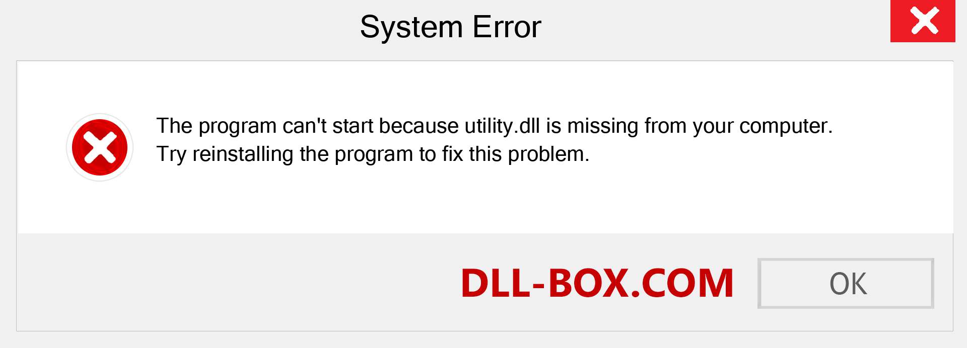  utility.dll file is missing?. Download for Windows 7, 8, 10 - Fix  utility dll Missing Error on Windows, photos, images